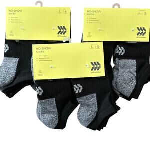 All In Motion Kids’ No-Show Socks 3 Packs (18 Pairs) NWT Size L (Shoe‎ 3–7)